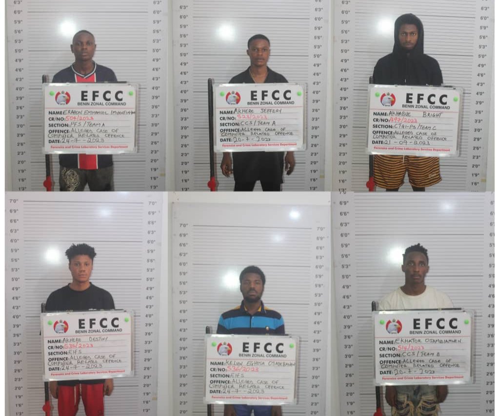 Court sentenced six cybercriminals in Benin City